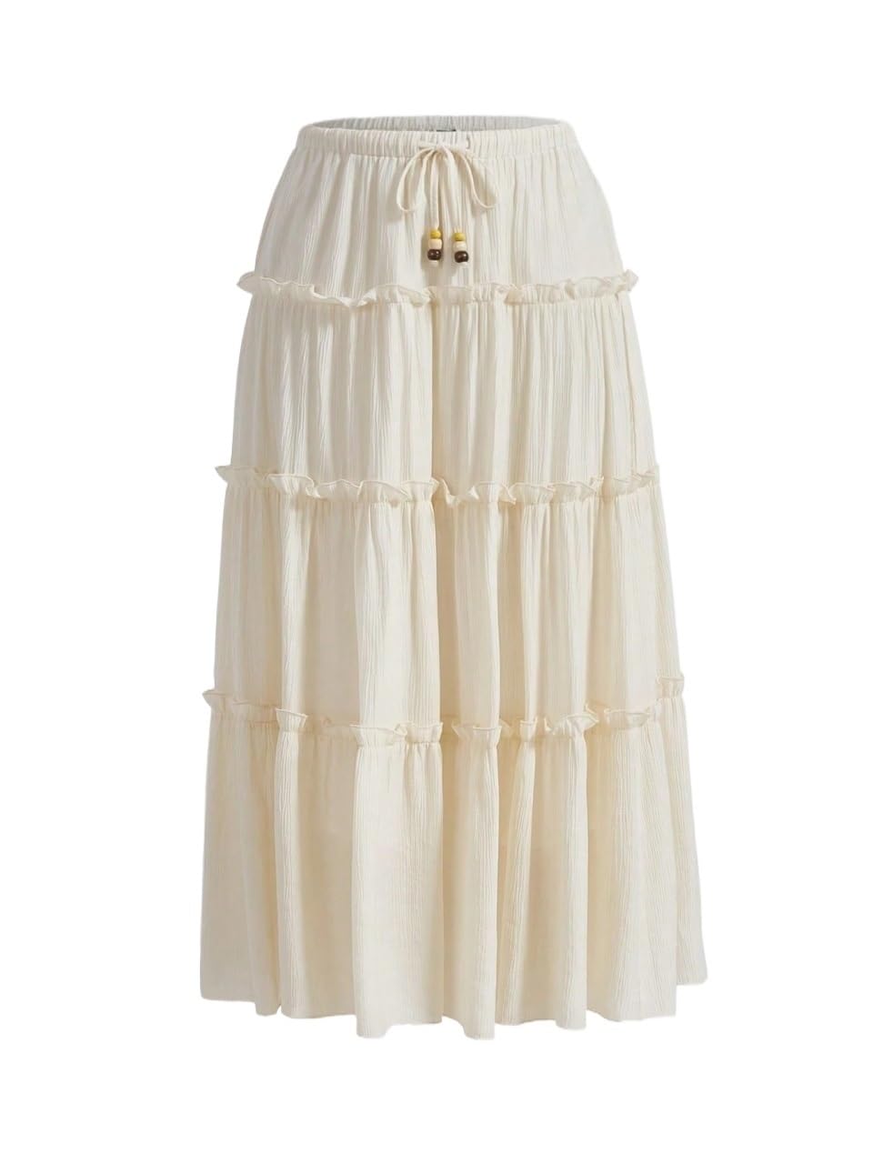 Womens Trendy Elegant Skirt Casual Plain Ruffle Hem Skirt
