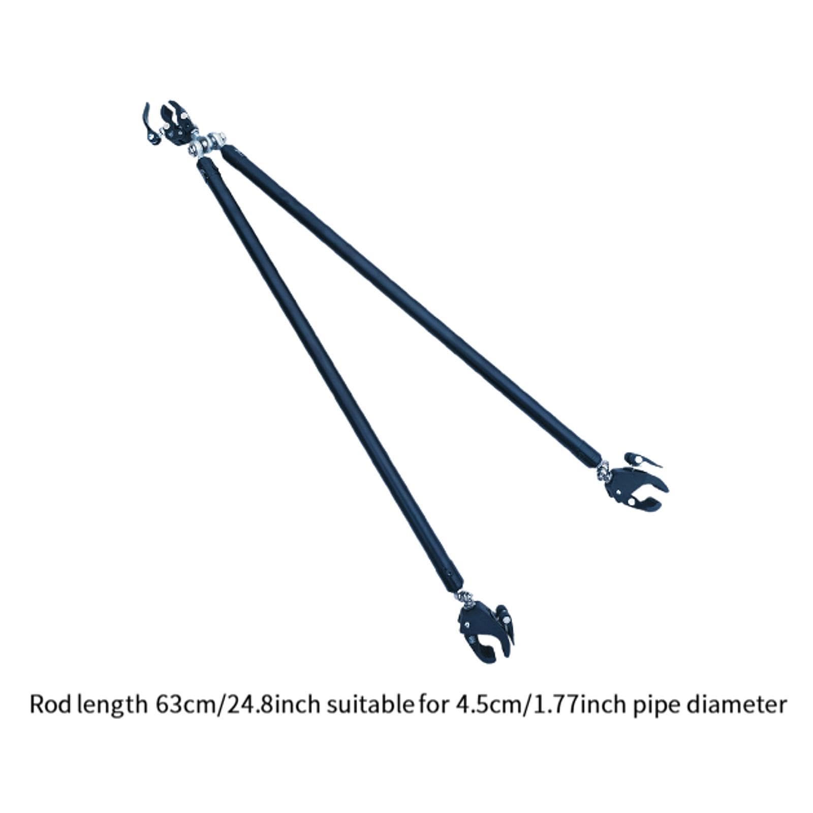 Vaveren Bike Trailer Connecting Rod Bike Trailer Connector Portable Hardware Foldable Bike Trailer Hitch for Road Bike Outdoor Sports, Without Extension