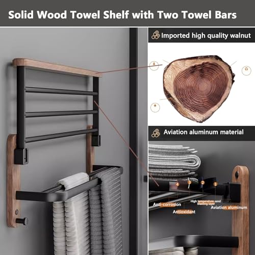 Porte-serviettes pliable pour petite salle de bain sans espace - 6