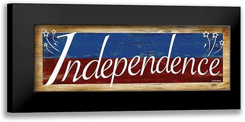 ArtDirect - Wargo, Ed 18x9 Black Modern Framed Art Print Titled Independence