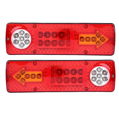 Suuonee Feu arrière, 2Pcs LED Indicateur Stop Turn Lights Feux Arrière Frein Arrière Lampe Inversée pour 12V Remorque Camion RV