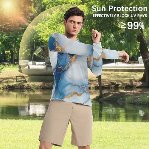 Men's Swim Shirts UPF 50+ Comfortable Long Sleeve Men's Sun Shirt Long Sleeve Outdoors4