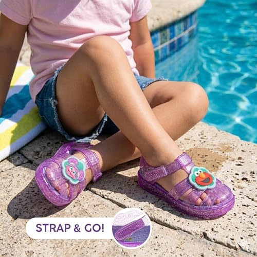 Image of Disney Girls Sandal Frozen Minnie Mouse Sesame Street Elmo Abby and Peeps Jelly Sandals for Girl Size Infant /Toddler /Little Kid