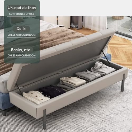 Banc de chambre compact et tabouret à langer avec rangement intégré - 5