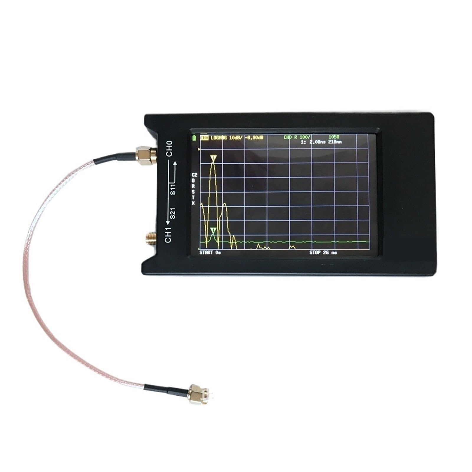 Analizator sieci 2 szt. 1,5 GHz wektorowy analizator sieci VNA-H4 z 4-calowym wyświetlaczem, antenowy do fal krótkich HF, VHF, UHF do diagnostyki kabli sieciowych