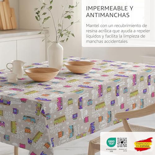Nappe en résine facile à nettoyer pour table familiale Hippie - 5
