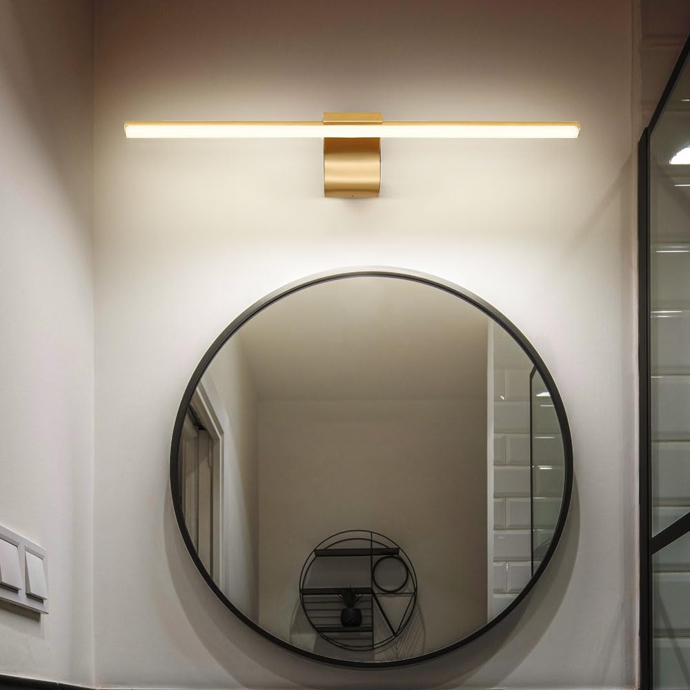 Spiegelleuchte Bad LED Wandleuchte Spiegellampe Badezimmer Wohnzimmer, Metall Acryl, 10W 680lm neutralweiß, LxBxH 61x15x8 cm