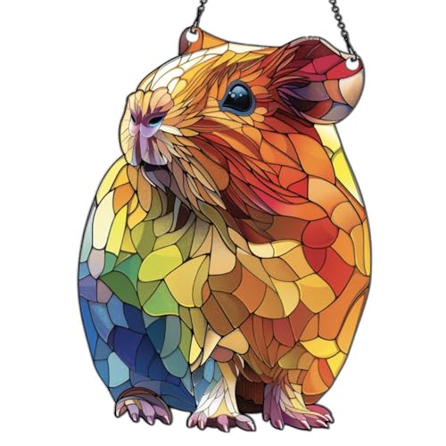 Image of Guinea Pig Ornament Gift for Piggy Lovers Christmas Window Hanging Decor