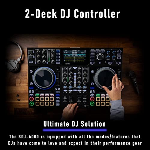 Gemini Sound SDJ-4000 Standalone / MIDI Controller DJ Equipment Console-Tabelle mit 2 Decks, 4-Kanal-Audiomischer… - Image 3