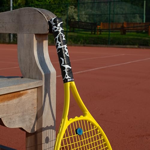 Get A Grip - Custom Tennis Racket Grip Tape - Anti-Slip/Quick-Drying Tennis Overgrips - Precut Badminton Racket Grip with Finishing Tape (Serve It Up Pack, 3 Grips (15% Discount))