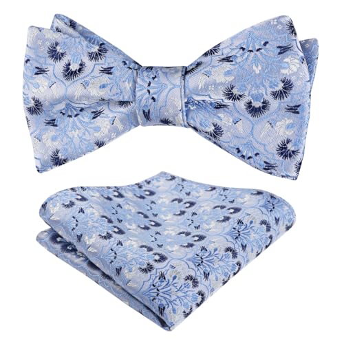Image of Alizeal Mens 2pcs Floral Pattern Bow Tie Set