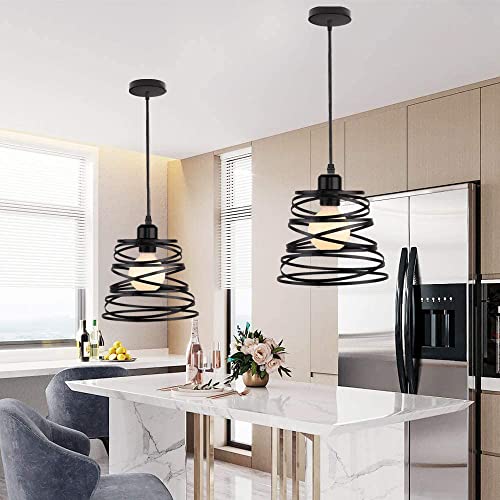Suspension vintage en métal et corde E27 de 20cm pour déco rétro