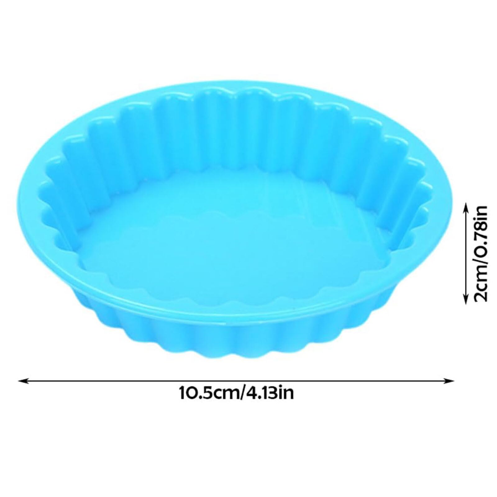 4PCS Silicone Tart Molds Non-Stick Pie Pans, Reusable Round Quiche Baking Dishes - Image 2