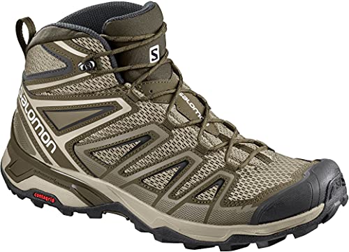 Salomon Men's X Ultra Mid 3 Aero Hiking Boots, Vintage Kaki/Wren/Black, 12.5