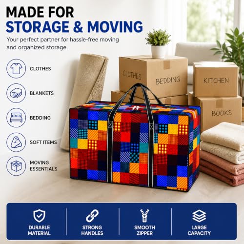 Image of Storite 4 Pack Printed Multi-Purpose Plastic Heavy Duty 152L Storage Bag