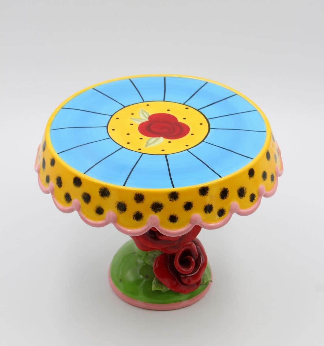 Appletree 7-1/4-Inch Sugar High Social by Babs Ceramic Cake Stand