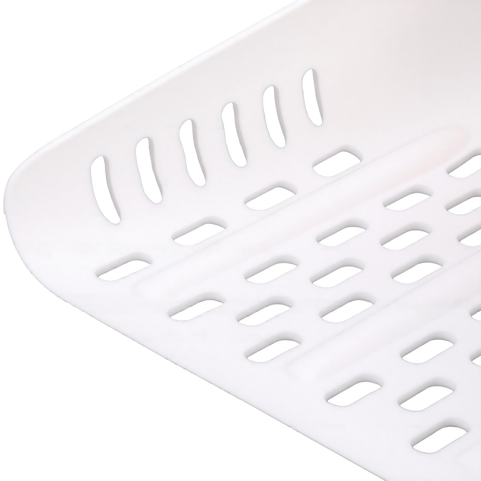 Fdit Szufelka do Kuwety dla Kota, Duża Szufelka do Przesiewania o średnicy 6 Mm z siatką i Wbudowanym Schowkiem Czyszczenia Domowej Kuwety dla Kota (WHITE)