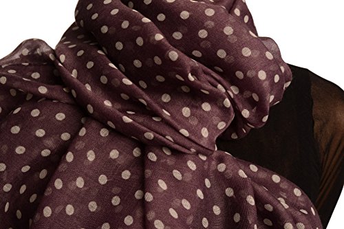 LissKiss White Polka Dot On Purple Unisex Scarf - Scarf2