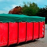 Containerplane Abdeckplane Gewebeplane feinmaschig Luftdurchlässig 2,50 x 4,50 m grün zur Abdeckung von Container