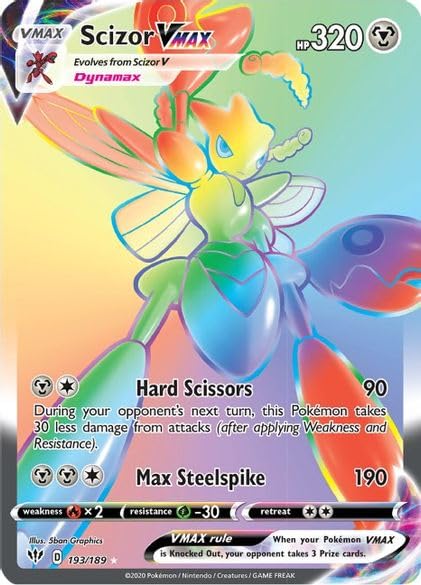 Amazon.com: Pokemon – Scizor Vmax 193/189 – Darkness Ablaze