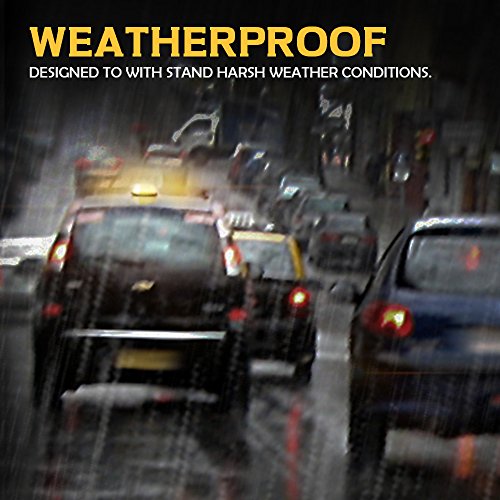 Xprite White Amber Yellow 240 Led Emergency Warning Rotating Strobe Beacon Light, 14 Flash Modes Revolving Safety Caution Lights With Magnetic Mount, For 12V Vehicle Truck Snow Plow #TOP2