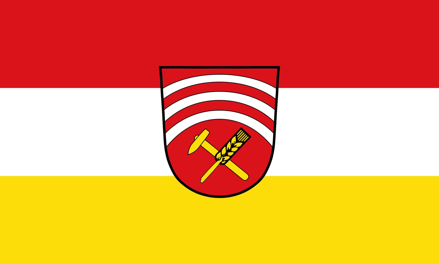 Drapeau Oberhausen de haute qualité format paysage 1.35m²