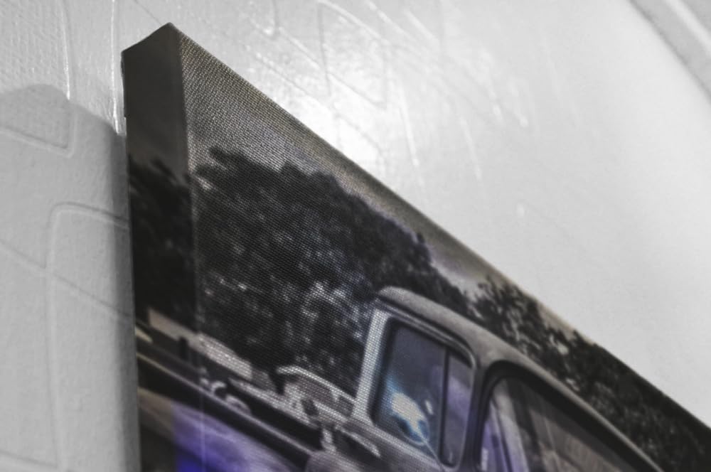 Samarkand - Lights LED-Bild mit Beleuchtung LED- Bilder Leinwandbild 65 x 45 cm Leuchtbild US CAR/OLDTIMER/PICKUP Wandbild