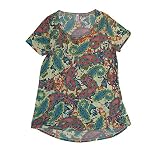 Lularoe Classic Tee c Small (S) Paisley Floral SMALL-252-G Womens Short Sleeve Tee fits Adult Sizes 6-8 Multicoloured
