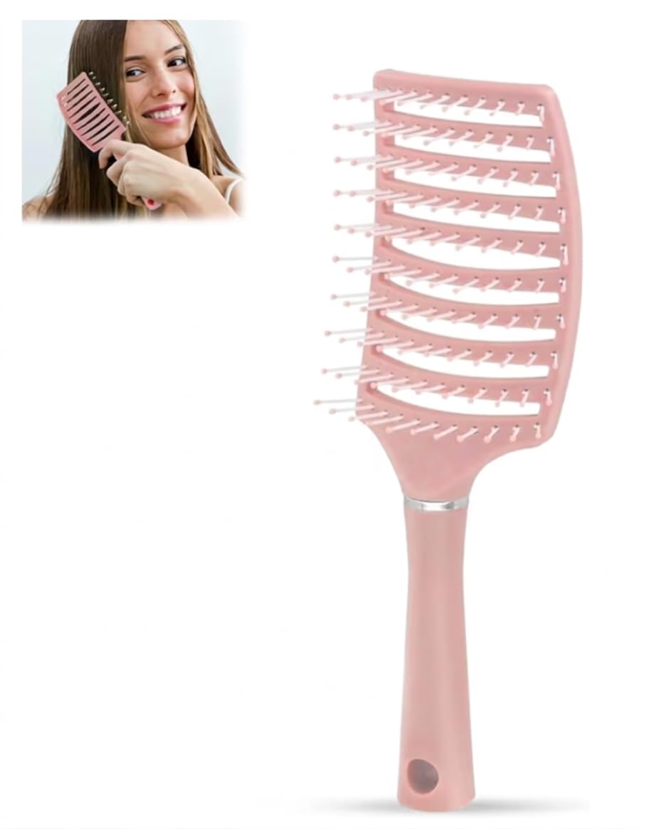 Lobe Miracle Painless Detangling Hair Brush - Professional Hairbrush for Frizz-Free Curly & Straight Hair - Portable & Lightweight Comb for Smooth Hair, Reduced Breakage & Salon Styling-picture-21