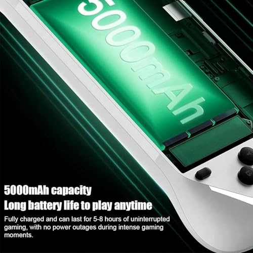 Image of GSH E6 Handheld Game Console Portable Video Game 5-Inch IPS Screen With 10+ Emulators And 10000+Retro Games (256Gb), White