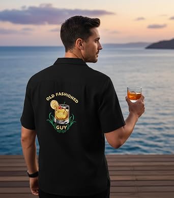 Weekender Men's Hawaiian Embroidery Shirt -Old Fashioned Guy