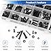 smseace 516Pcs Black Nuts and Bolts Assortment Kit 21-Sizes M3/M4/M5/M6 Nut Bolt Washer Assortment Kit for Machinery, Furniture, Automotive, Motorcycle Repairs