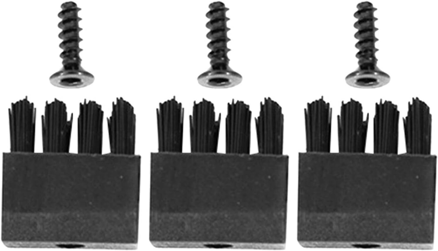 3 Sets Arrow Rest Replacement Brush for Recurve Plastic Bristle Cleaner for Target Practice Precision Debris Removal Easy Installation Accessory Black