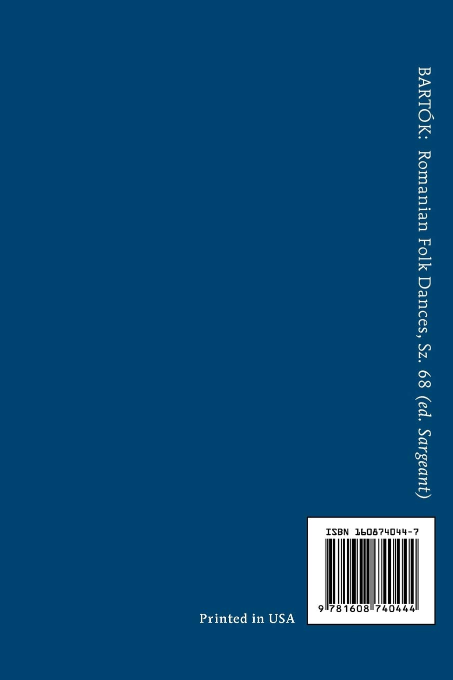 Romanian Folk Dances, Sz. 68: Study score      Paperback – November 25, 2011