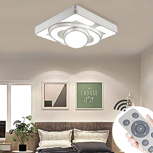Preisvergleich Produktbild MIWOOHO 48W Deckenleuchte LED Deckenlampe Dimmbar Wohnzimmer Lampe Modern Deckenleuchten Schlafzimmer Wandlampe Wohnzimmer [Energieklasse A++]