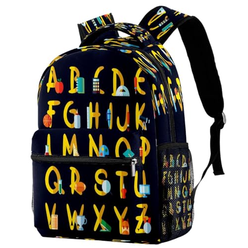 Sac à dos d'école et de voyage pour adolescents filles et garçons à motif multicolore