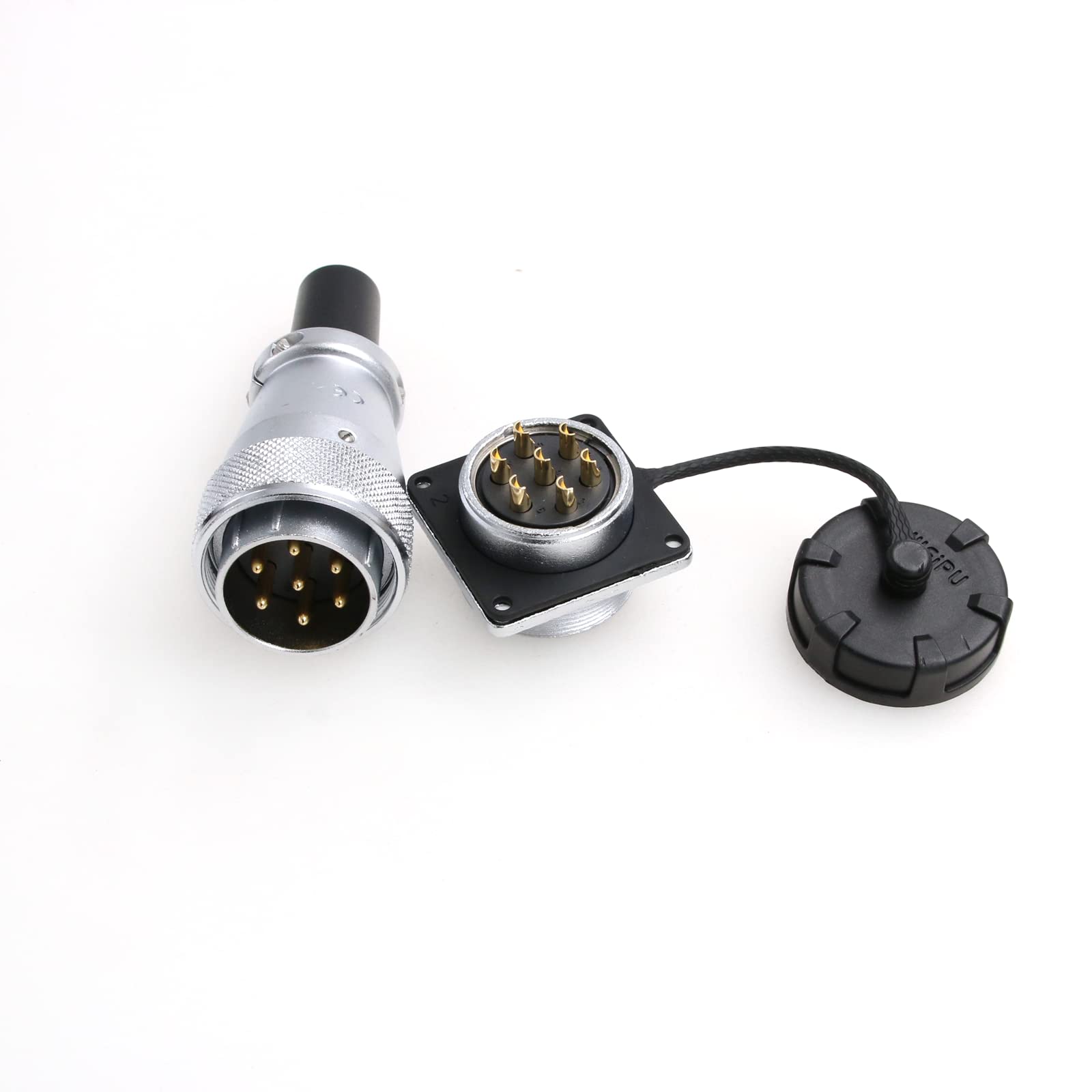 SZRMCC WS28 Connecteur Aéronautique 17 Broches 10A Étanche - Connecteur Câble Mâle Femelle Panneau Métal Industriel Lourd
