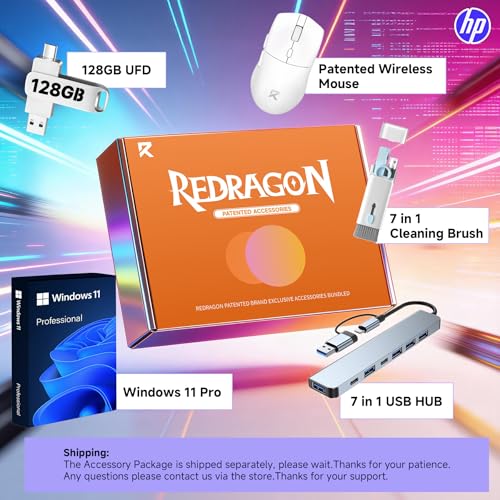 Image of HP 17 Inch Touchscreen Laptop, Intel Ultra 7 255U, 17.3 inch HD+ Display, 64GB DDR5, 2TB SSD, Win 11 Pro, Intel Built-in AI(12 Tops), Backlit KB, Wi-Fi 6, BT 5.4, Fast Charge, W /REDRAGON Accessories