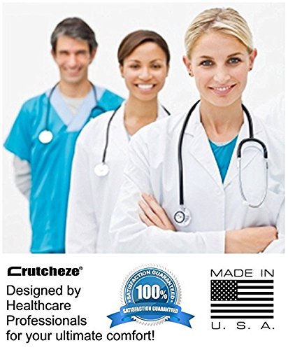 Crutcheze Premium Usa Made Crutch Pad And Hand Grip Covers | Comfortable Underarm Padding Washable Breathable Moisture Wicking Orthopedic Products Accessories (Blue) #TOP6