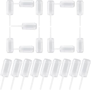 80 pcs Round Shape Clear Push-Up Cake Pop Shooter (Push Up Pops) Plastic Containers with Lids, Base & Sticks