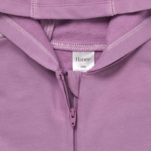 Hanes unisex-baby Pure Comfort Organic Hoodie, French Terry Full-zip Hooded Sweatshirt, Infant Boys & Girls3