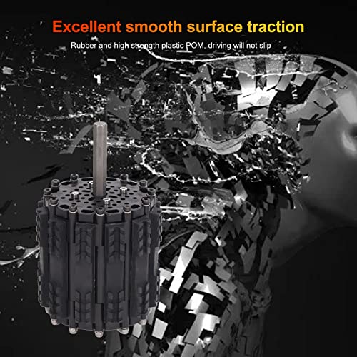 Kadimendium Track Wheel, Easy Installation Anti Slip Pom Rubber Chain Wheel Part 4.9In Width For Replacement #TOP2