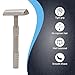 PEARL Premium Shaving Double Edge Safety Razor for Men- Semi Slant Stainless Steel | Triple Plating, Gift Kit | Efficient & Gentle Shave for Thick, Wiry Hair Sensitive Skin | L-65 Semi Slant DE Razor