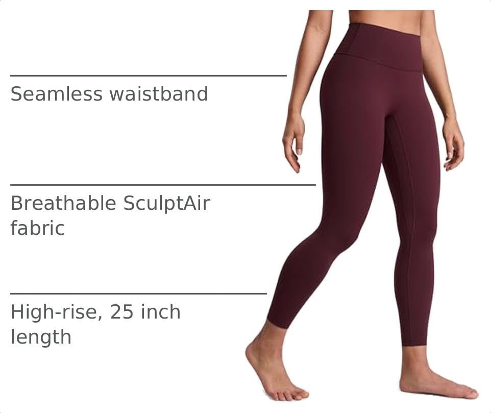 Image of CRZ YOGA SculptAir No Front Seam Leggings 25 inch