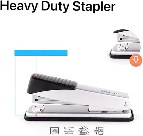 Miniatura 2 de Juego de grapadora y dispensador de cinta, dispensador de escritorio de cinta resistente, grapadora con 1000 grapas, grapadora de oficina y