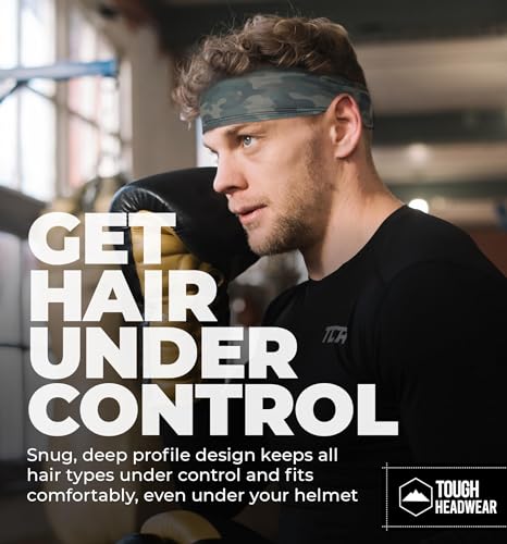 Image of Tough Headwear Tough Outfitters Headband for Men - Mens Headbands - Working Out Sports Performance Head Bands - Athletic Cycling Running Sweat Band, Football Headbands - Sweat Bands Men /Women