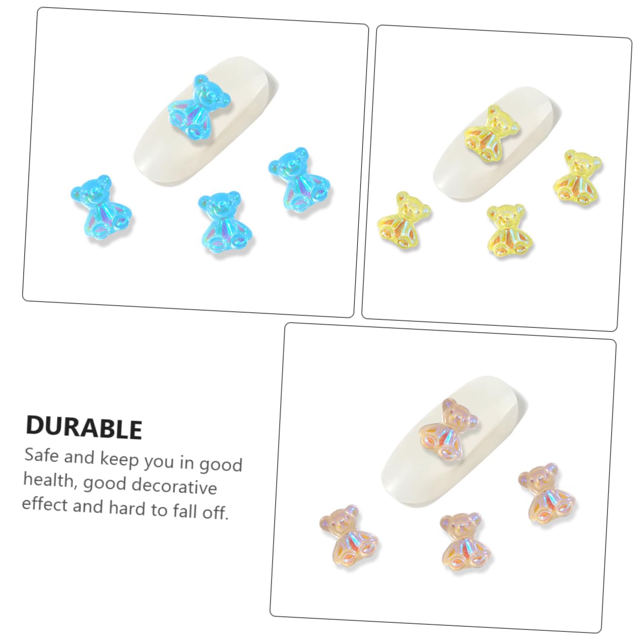 PACKOVE 3 set Gioielli Per Unghie A Decorazioni A LED Per Unghie Per Nail Art Decalcomanie Per Nail Art UV Decorazioni Per Unghie Ciondoli A 160 pezzi * 3