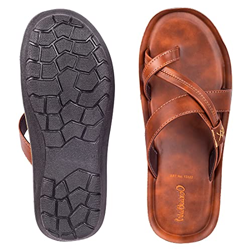 Image of Walkaroo Gents Tan Sandal ( 13322 ) 10 UK
