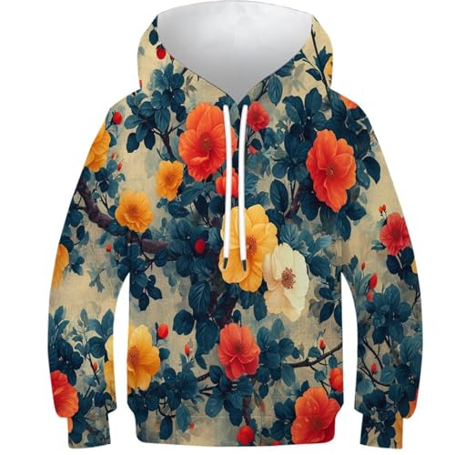 Impression 3D pull fille garçon hoodie ado confortable taille 12-14Y