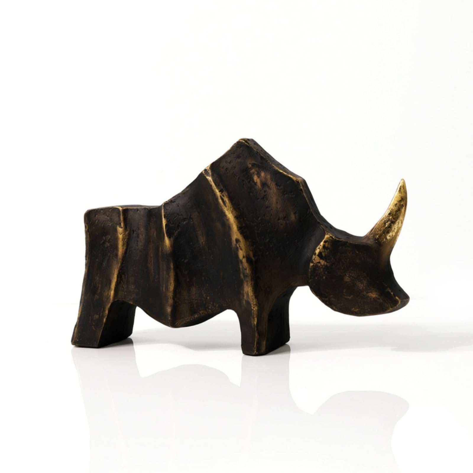 LOVIVER Escultura de Estatua Figura Ornamento Resina con Acabado Bronce Oscuro Centro de Mesa Decorativo para Estantería Escritorio Chimenea Oficina, 31.5cm 9cm 19.5cm